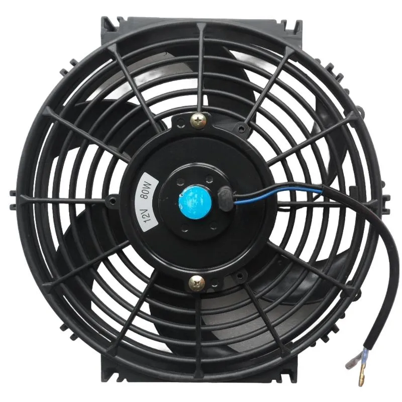 10-Inch 80W Universal A/C Condenser Fan with Square Frame and Curved Blades
