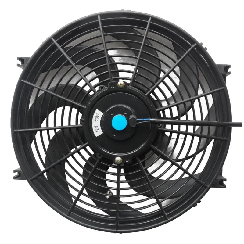 14-Inch Universal Radiator Fan with Square Frame and Curved Blades