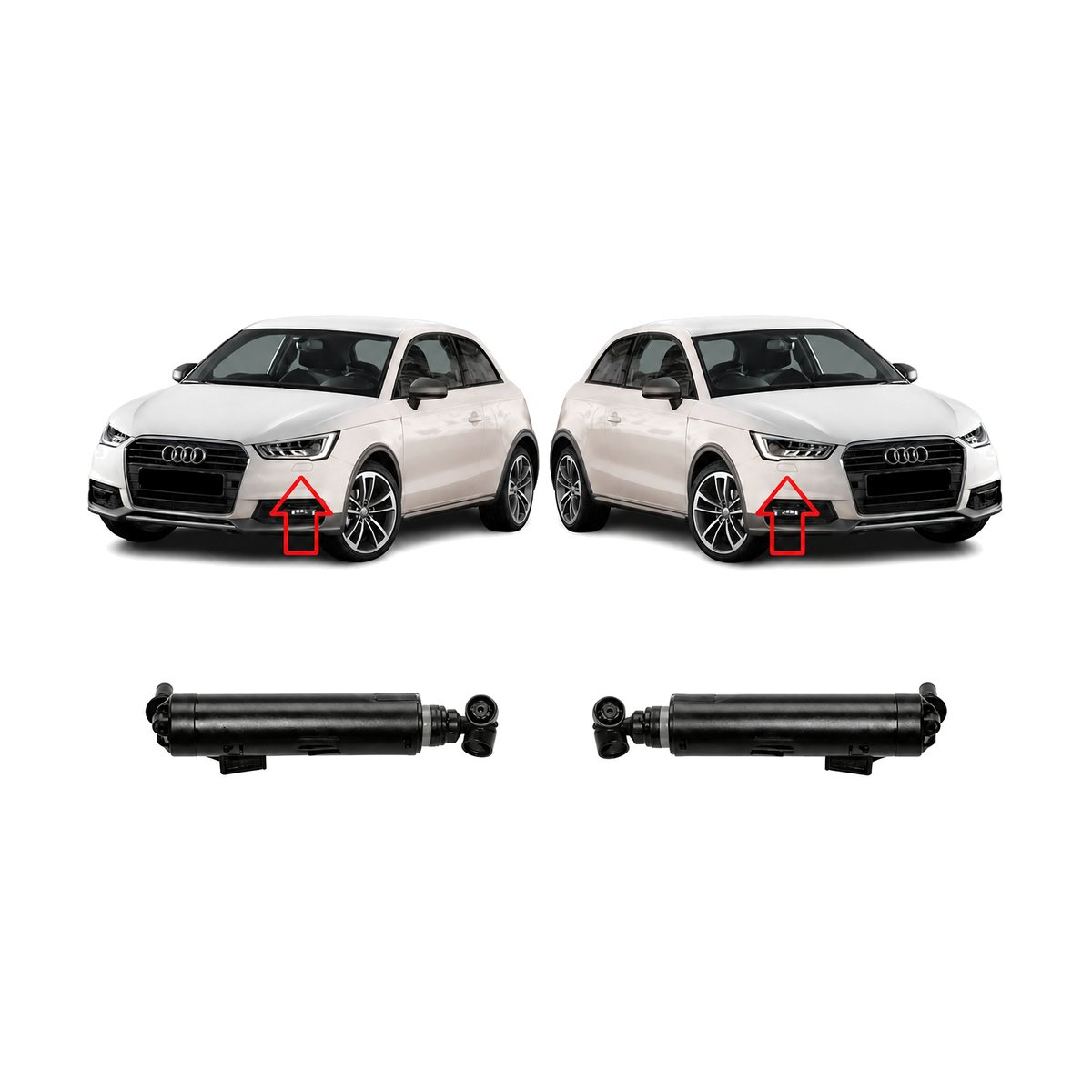 8X0955102B Front Right Headlight Washer Cover Assembly for AUDI A1 2014