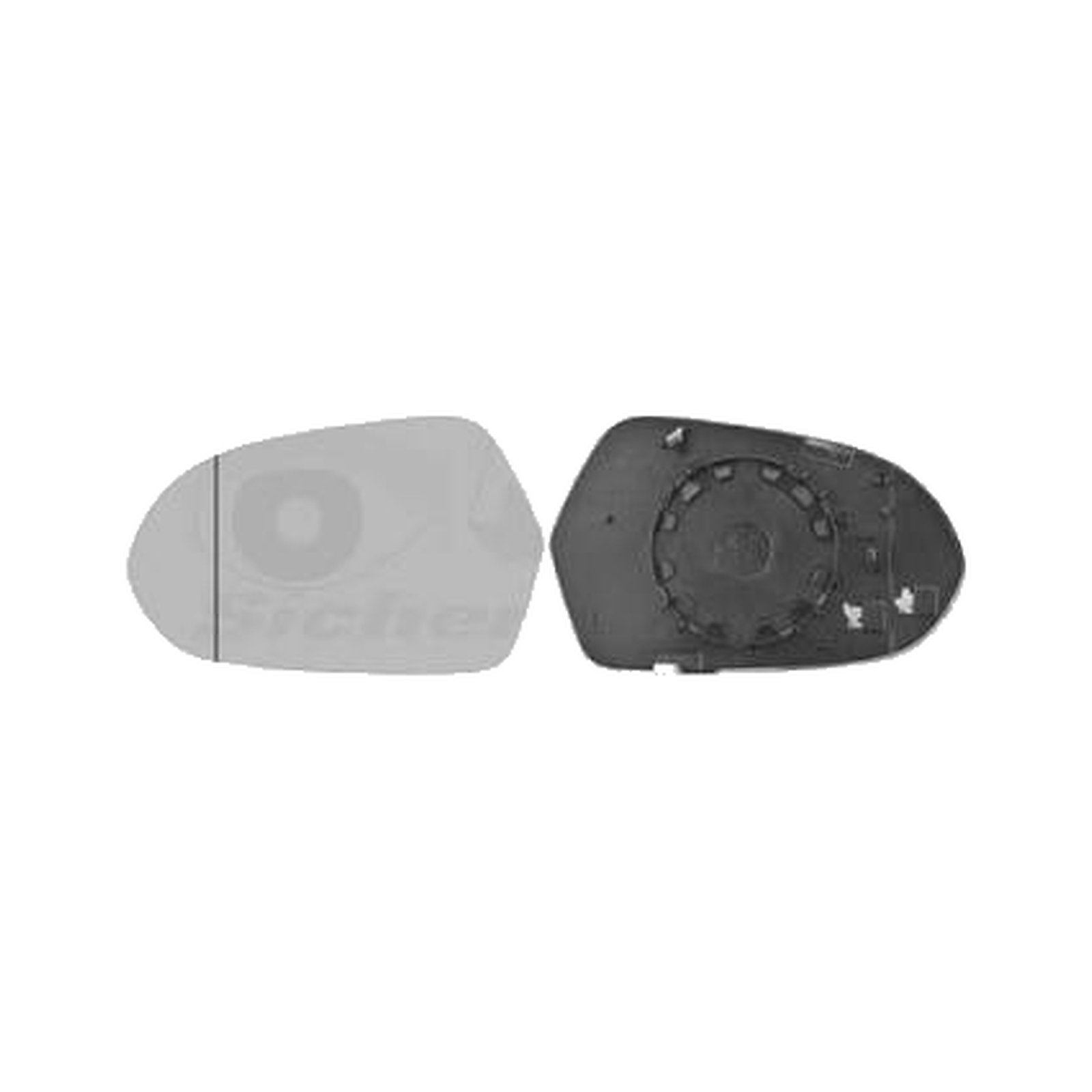 4K0-857-535 Left Side Mirror Glass for AUDI A6 2019